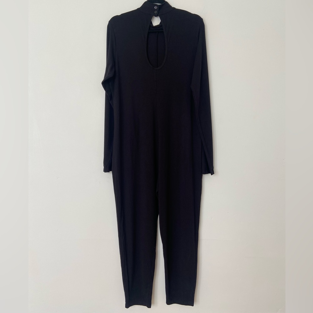 Smash + Tess Audrey Romper Black Bamboo Blend Jumpsuit Large Loungewear Pockets - Picture 7 of 11